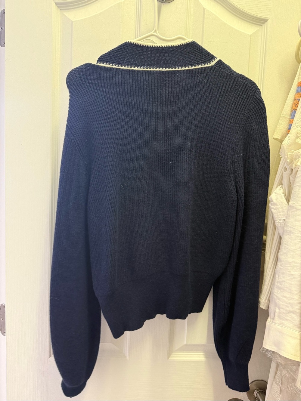 Commense Navy Tie Neck Knit Top - Picture 6 of 8